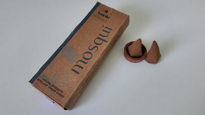 Mosqui Natural Mosquito Repellent Dhoop Cones | Herbal Anti Mosquito Incense Cones | Organic Mosquito Repellent for Home and Outdoor