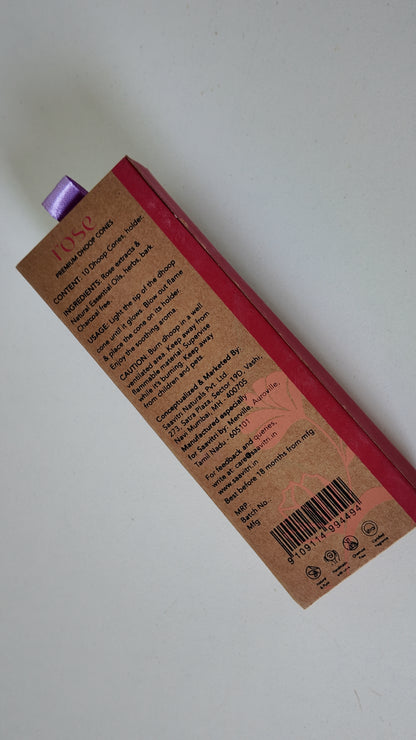 Rose Incense Cone– Natural Fragrance for Calm & Bliss
